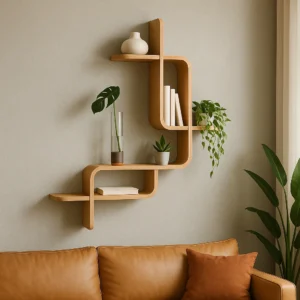 Modern Minimalist Wooden Wall Shelf