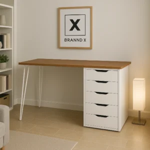 Modern 5-Drawer Home Office Desk